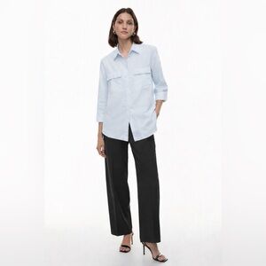 ARITZIA Babaton - Sky Blue Collared Shirt